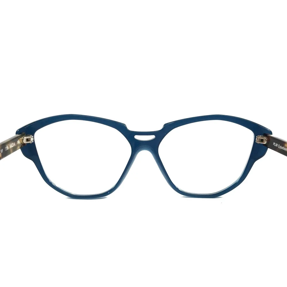 PLM Creation Eyeglasses Frames DIVA VI 239 Blue Tortoise Cat Eye 55-14-145